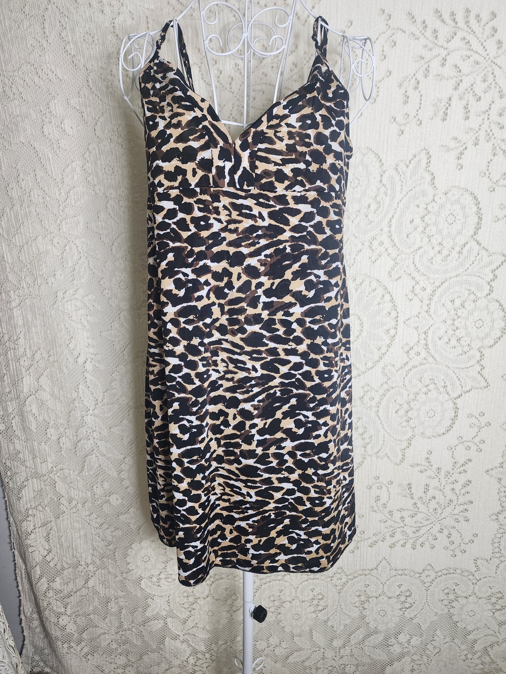 Tart Leopard Print Mini Dress - Black, Tan